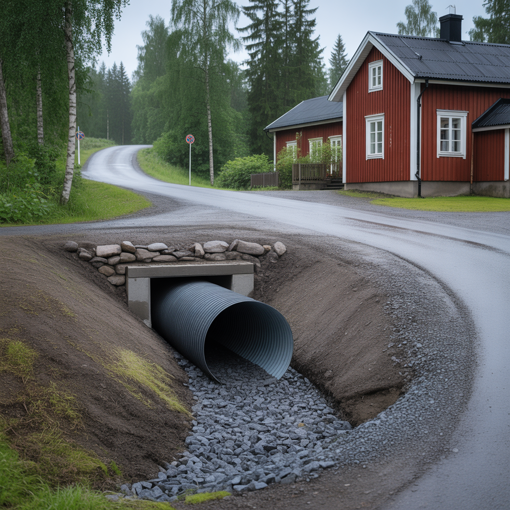 vagtrumma pa infart dimensionering laggning och kostnad