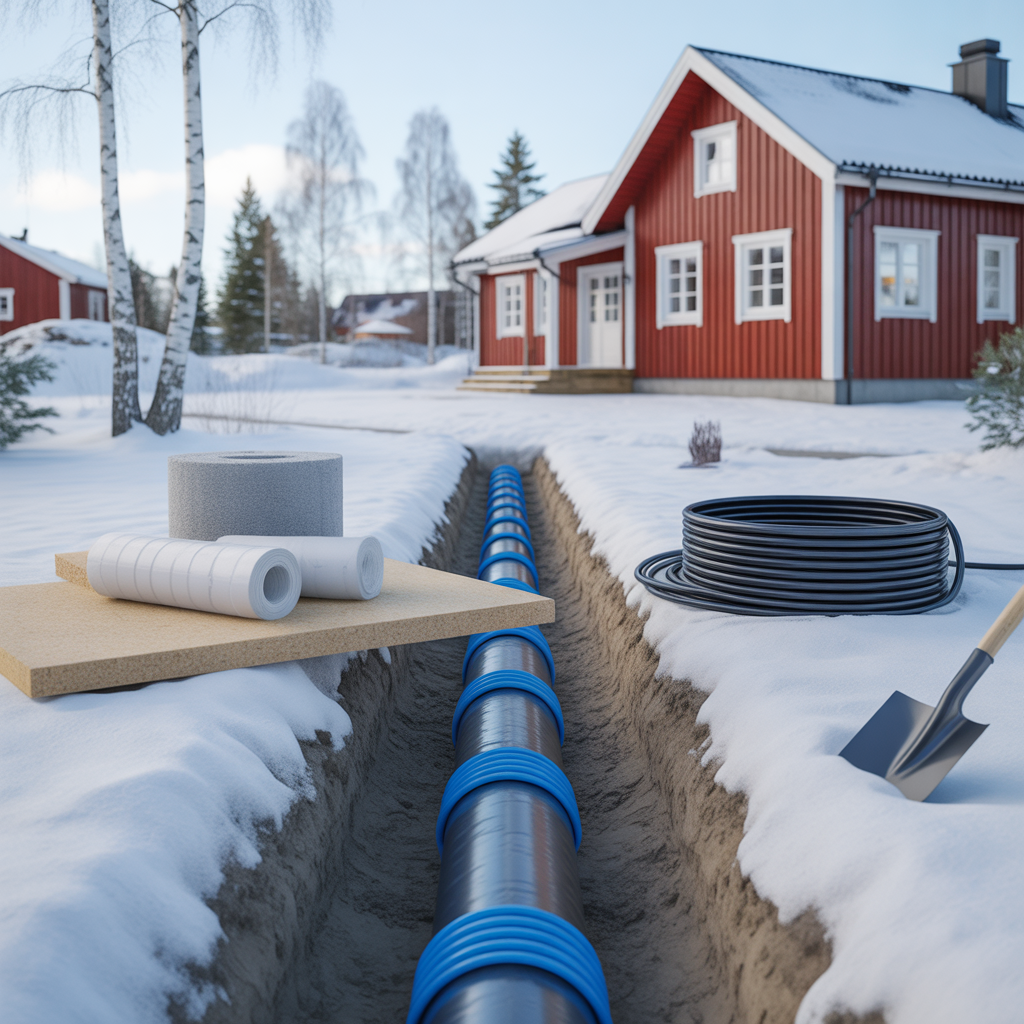 frostskydd av vattenledning i mark metoder och kostnad
