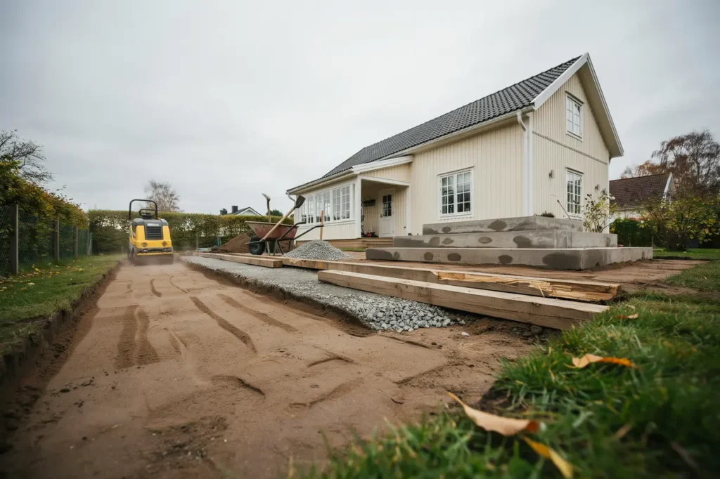packning av mark p villatomt s undviker du s ttningar under uppfart altan och g ngar