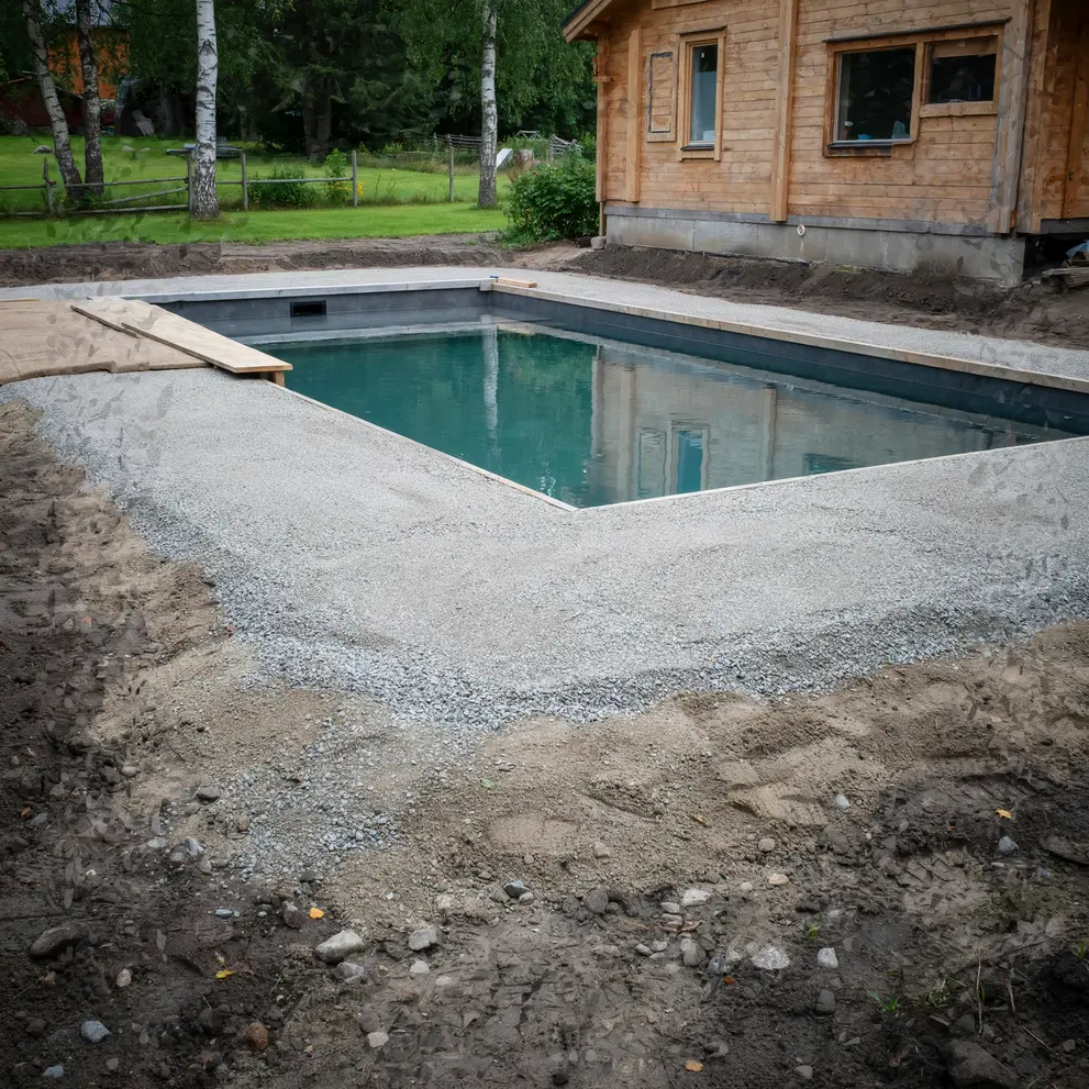 bygga pool lidingo